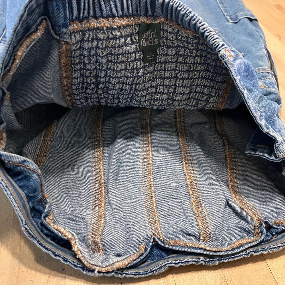 Wild Fable Womens Denim Tube Strapless Cargo Jumpsuit Size Medium Blue SP EXC - Picture 7 of 12
